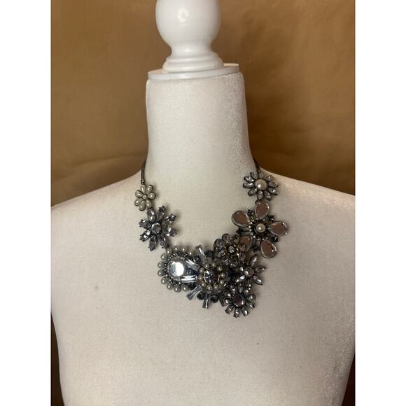 Aldo Pearl Gems Gold/Silver Statement Necklace - Picture 1 of 5